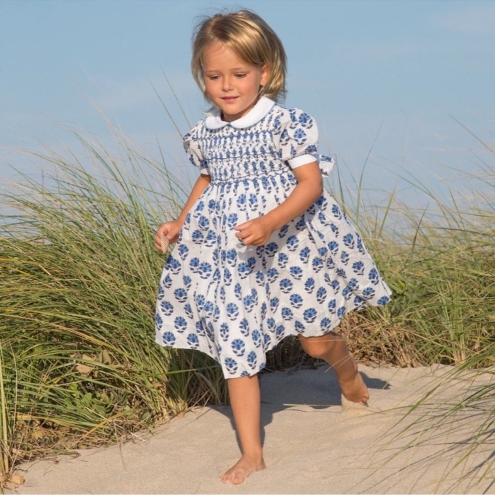 Julia Amory x Smockingbird Dress - cornflower blue